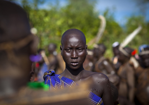Bodi Tribe People Celebrating The Kael Ceremony, Hana Mursi, Omo Valley, Ethiopia