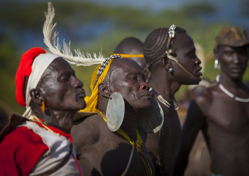 Bodi Tribe Man With Giant Earring During Kael Ceremony, Hana Mursi, Omo Valley, Ethiopia