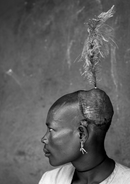 Hamer Man With Feather On His Head, Dimeka, Omo Valley, Ethiopia