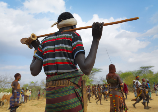 Back Of Hamer Shepherd Omo Valley Ethiopia