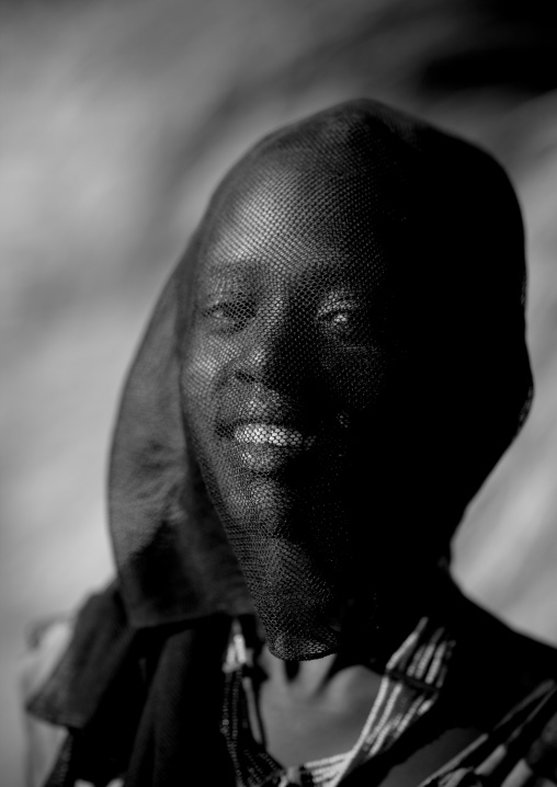 Konso Teenage Girl Portrait With Veil On Her Face Omo Valley Ethiopia