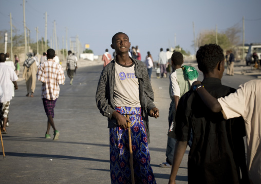 Blind man at aid el kebir celebration, Assaita, Afar regional state, Ethiopia