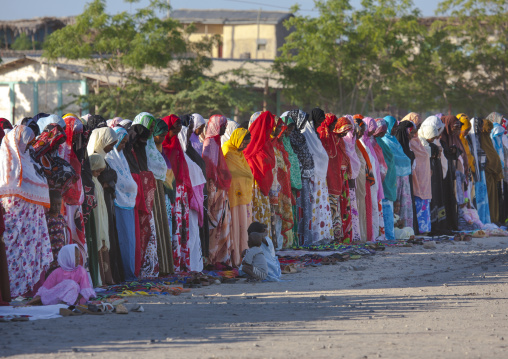 Women at aid el kebir morning pray, Assaita, Afar regional state, Ethiopia