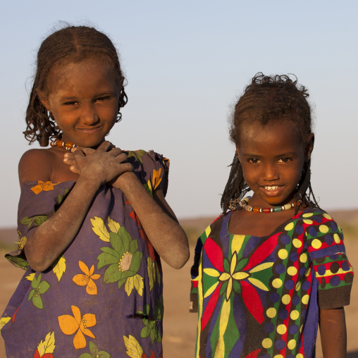 Young afar tribe girls, Assaita, Afar regional state, Ethiopia