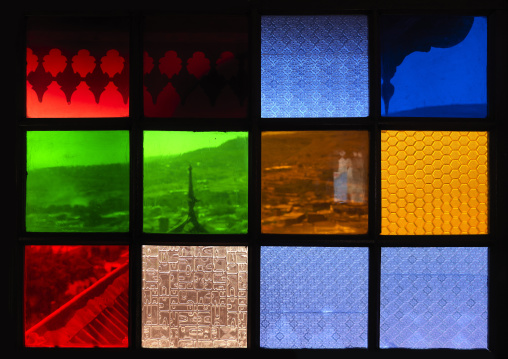 Detail Of Stained Glass Windows In Rambaud House, Harar, Ethiopia