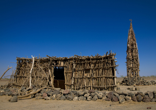 Mosque made of wood, Assaita, Afar regional state, Ethiopia