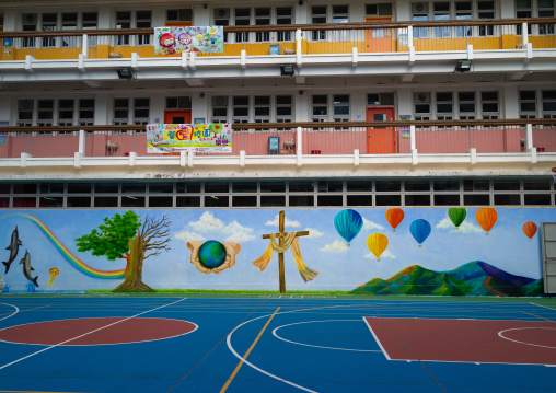 Christian school playground, Special Administrative Region of the People's Republic of China , Hong Kong, China