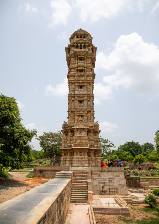 Vijaya stambha tower of victory at Chittorgarh fort, Rajasthan, Chittorgarh, India