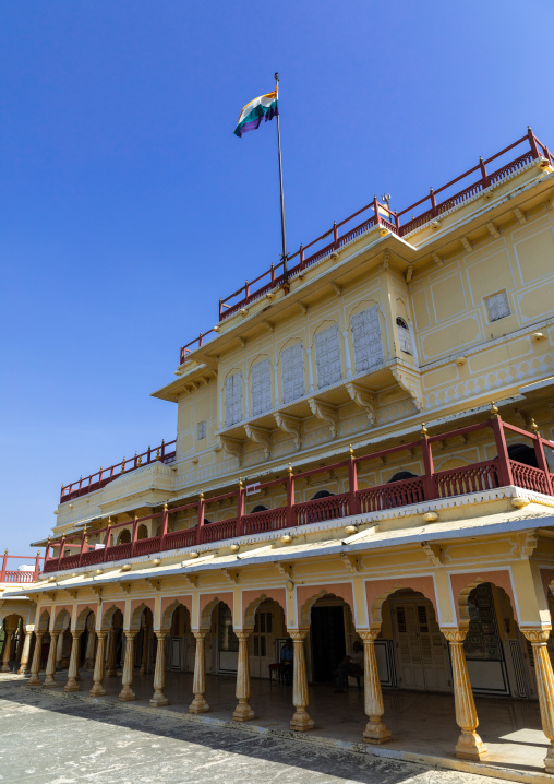 City palace facade, Rajasthan, Jaipur, India
