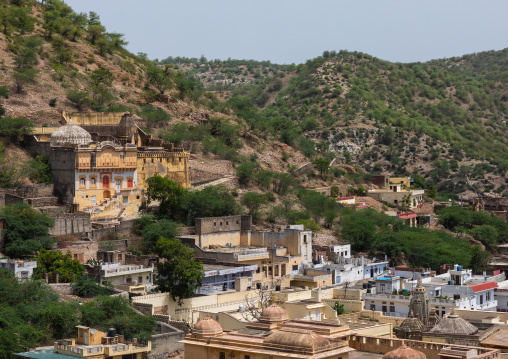 City view from Amer fort and palace, Rajasthan, Amer, India