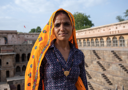 Rajasthani women in Chand Baori stepwell, Rajasthan, Abhaneri, India