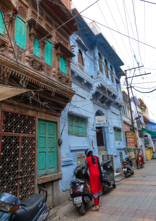 Old blue house of a brahmin, Rajasthan, Jodhpur, India