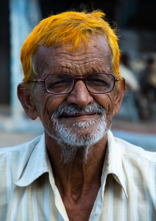 Portrait of a man with ginger hair, Rajasthan, Jodhpur, India