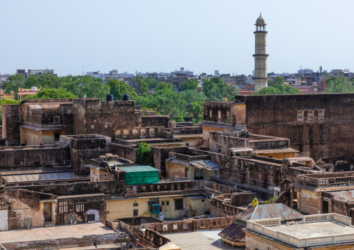 High angle view of the city palace, Rajasthan, Jaipur, India