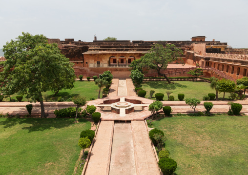 Charbagh garden at Jaigarh fort, Rajasthan, Amer, India