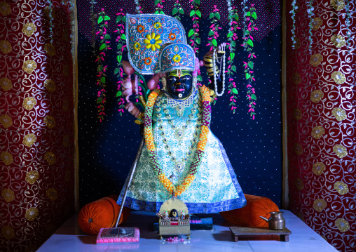 Religious idol statue in Giriraj dharan mandir, Rajasthan, Dausa, India