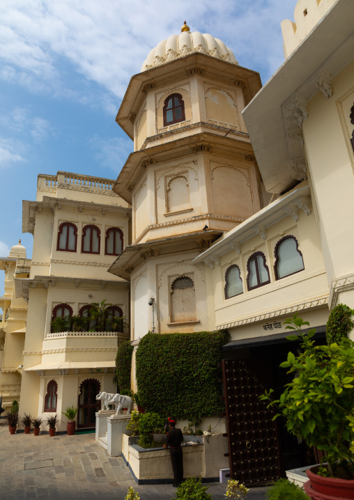 The facade of Udaipur city palace, Rajasthan, Udaipur, India