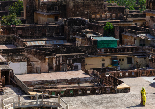 High angle view of the city palace, Rajasthan, Jaipur, India