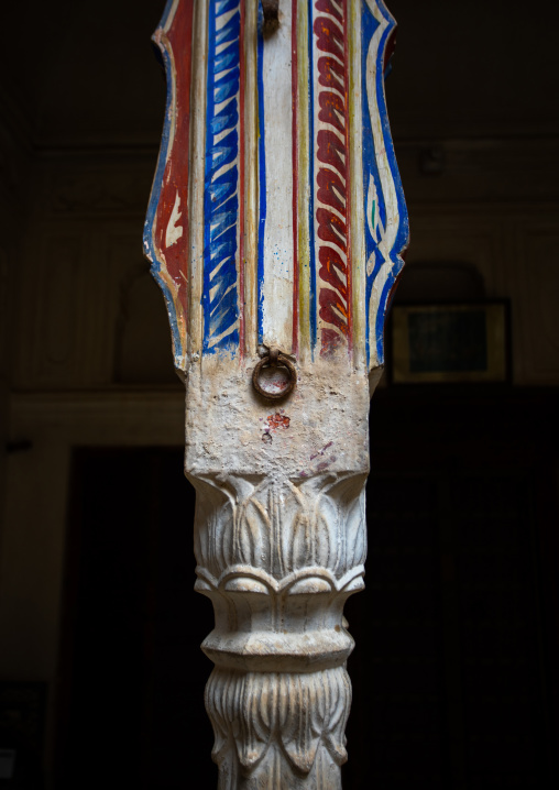 Old historic haveli pilar, Rajasthan, Nawalgarh, India
