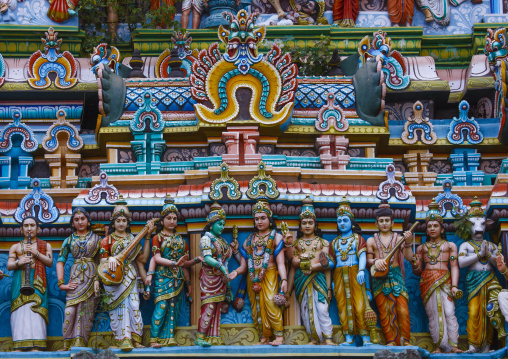 Decorated Gopuram Full Of Figurines And Statues At Nataraja Temple, Chidambaram, India