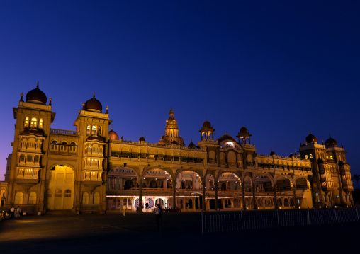 Maharaja's Palace Illuminated At Night, Mysore, India