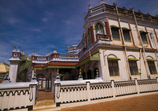 Front Of The Majestic And Colorful Chettinad Palace, Kanadukathan Chettinad, India