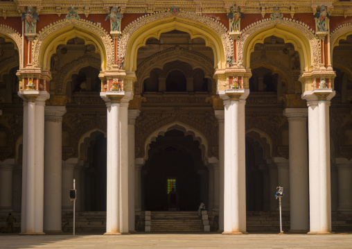 View From The Inner Courtyard Of The Thirumalai Nayak Palace In Madurai, India