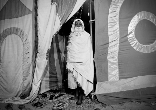 Old Man In Maha Kumbh Mela, Allahabad, India