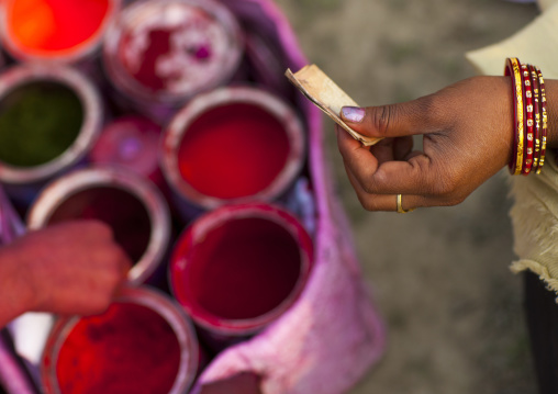 Woman Buying Powders, Maha Kumbh Mela, Allahabad, India