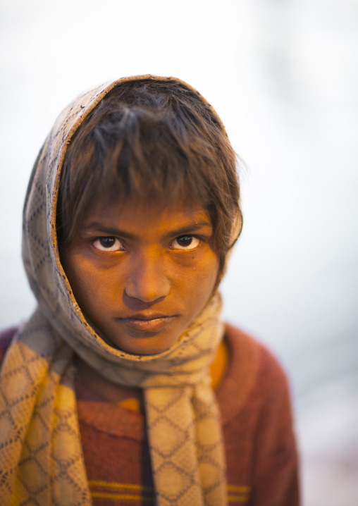 Kid In Maha Kumbh Mela, Allahabad, India