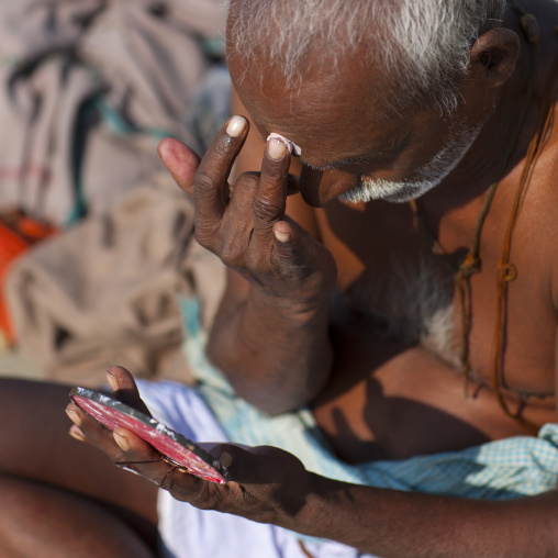 Pilgrim At Maha Kumbh Mela, Allahabad, India