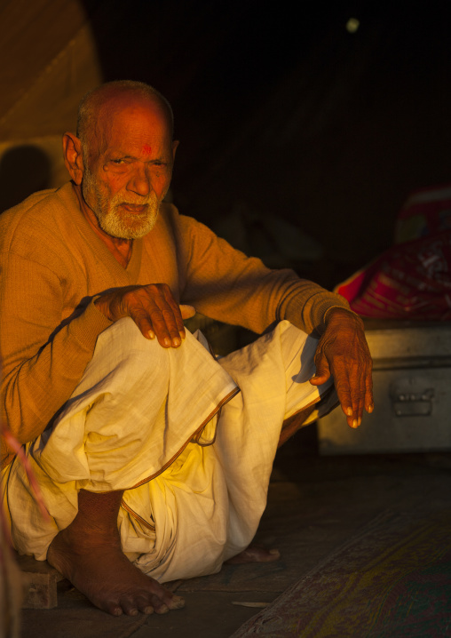 Pilgrim At Maha Kumbh Mela, Allahabad, India