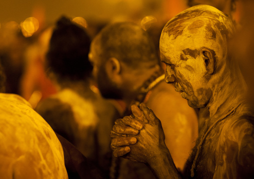Naga Sadhu From Juna Akhara Going To Bath, Maha Kumbh Mela, Allahabad, India