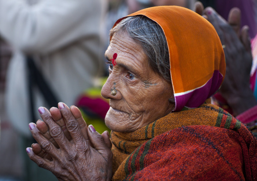 Pilgrim At Maha Kumbh Mela, Allahabad, India