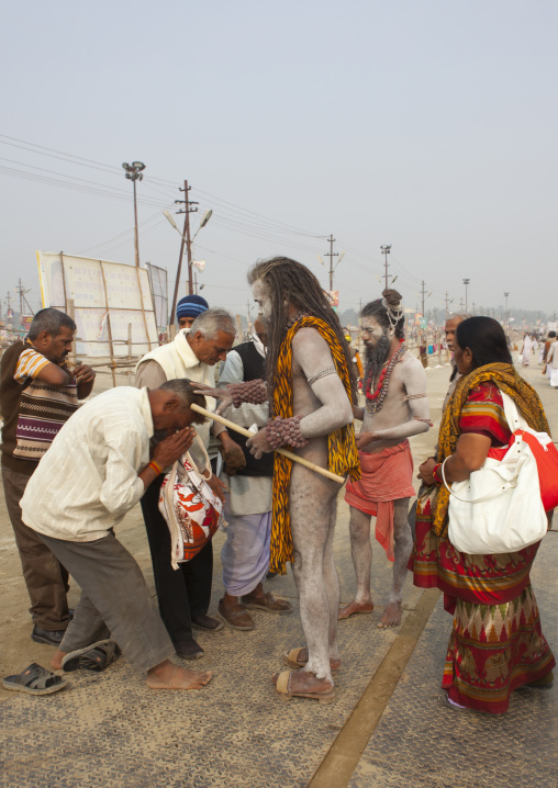 Naga Sadhu 1Giving Blessings, Maha Kumbh Mela, Allahabad, India