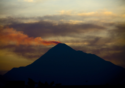 Merapi volcano in java island indonesia