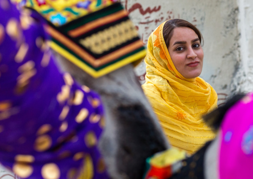 bandari veiled woman, Qeshm Island, Salakh, Iran
