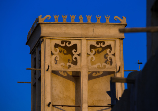 wind tower used as a natural cooling system in iranian traditional architecture, Qeshm Island, Laft, Iran