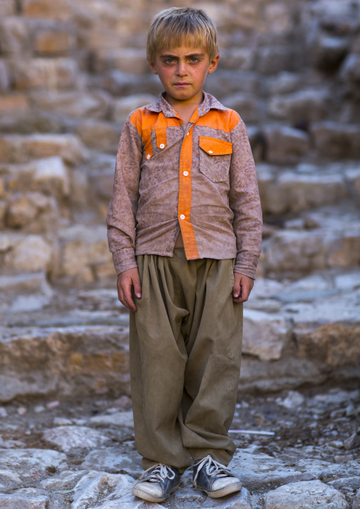 Kurdish Boy With Blue Eyes, Palangan, Iran
