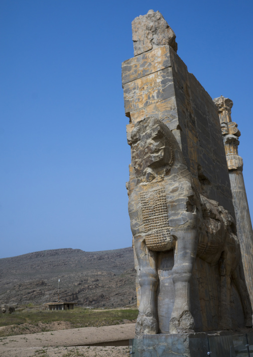 Ancient horse statue, Fars province, Persepolis, Iran