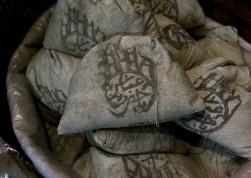 Bags in the bazaar, Isfahan province, Kashan, Iran