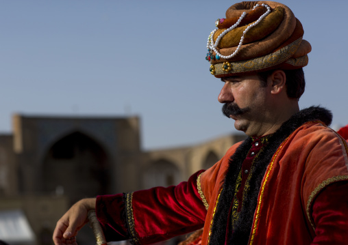 Historical reconstitution on naghsh-i jahan square, Isfahan province, Isfahan, Iran