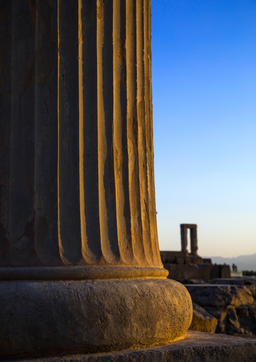 Ancient columns in the gate of all nations in Persepolis, Fars Province, Marvdasht, Iran