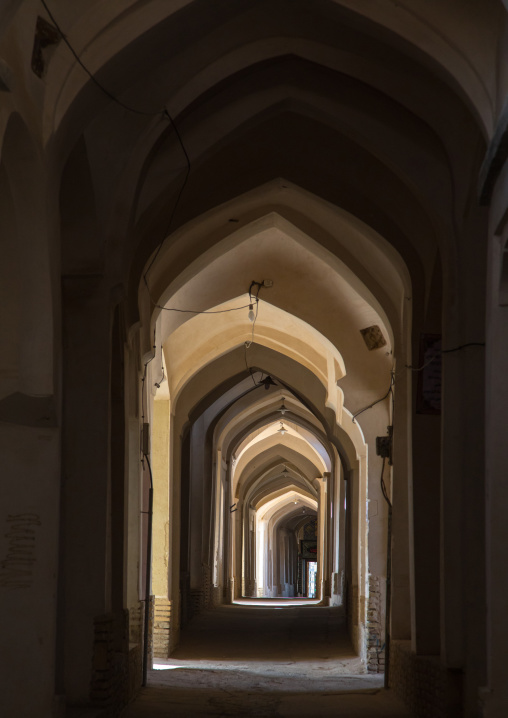 Empty alley in the bazaar, Isfahan Province, Nain, Iran
