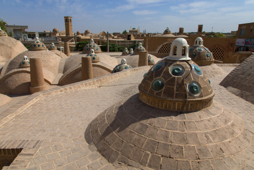 Sultan Amir Ahmad bathhouse roof and terrace, Isfahan Province, Kashan, Iran