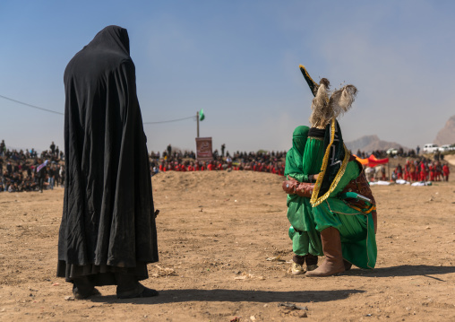 Traditional religious theatre called tazieh about Imam Hussein death in Kerbala, Lorestan Province, Khorramabad, Iran
