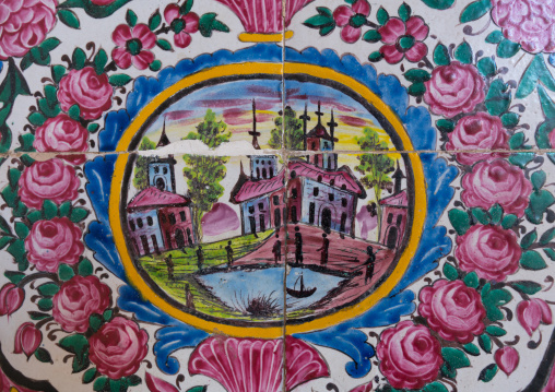 Decorated tile work at Nasir ol Molk mosque, Fars Province, Shiraz, Iran