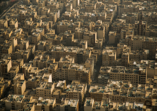 view of the city from the top of the milad tower, Central district, Tehran, Iran