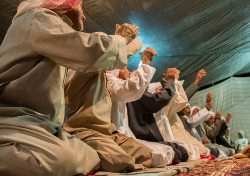 men dancing during a wedding ceremony, Qeshm Island, Tabl , Iran