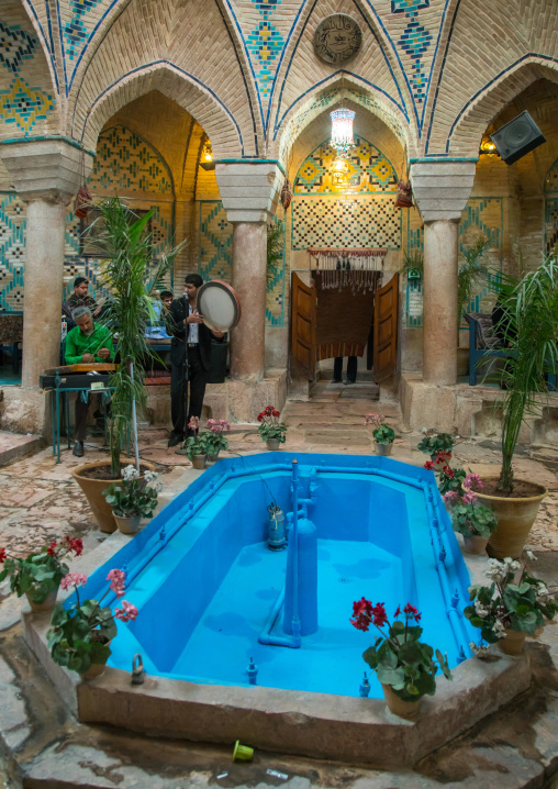 restaurant in an old hammam in ganjali bazaar, Central County, Kerman, Iran
